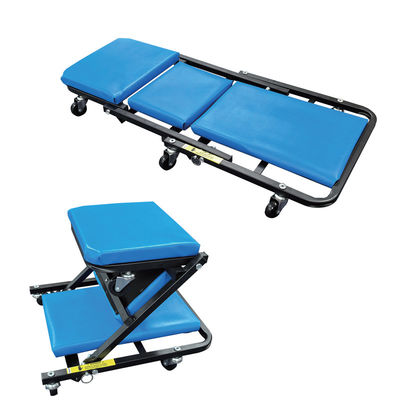 2-in-1 Creeper/Seat: 8cm Foam, 6 Mute Casters, 150kg Load for Vehicle/Equipment Repair