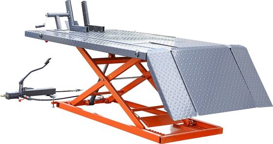 Pneumatyczne 1500lbs Lakierowanie proszkowe Stół motocyklowy z pompą hydrauliczną i powietrzną