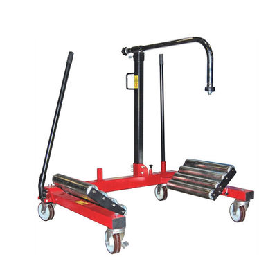 Tire Dolly: 1.5-Ton Load, 0-27.6" Lift, Adjustable Arm for Tractor/Excavator Tire Work