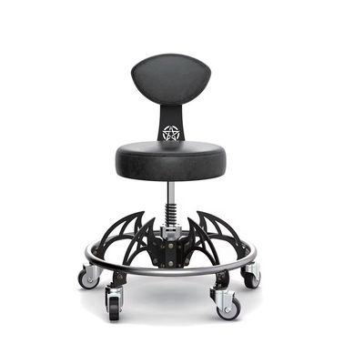 Workshop Seat: 450LBS Load, 470-590mm Height, Adjustable Backrest for Heavy Machinery/Trunk Repair