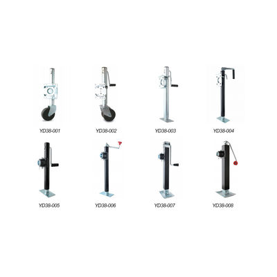 YD38 Series Trailer Jack: Multi-Travel, 1k-8k LBS, Zinc/Black Coat for Camping/Engineering/Maintenance